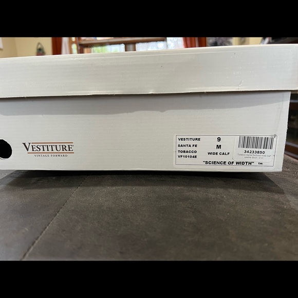 Tobacco Santa Fe Wide-Calf Riding Boot, Size 9 - Picture 8 of 12